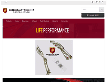 Tablet Screenshot of beckerperformance.com